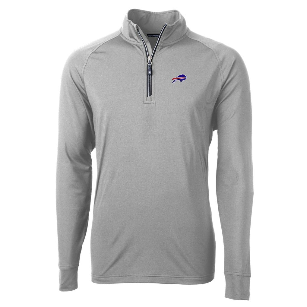 Buffalo Bills Cutter & Buck Big & Tall Adapt Eco DryTec Raglan Quarter-Zip Jacket | NFL Discount