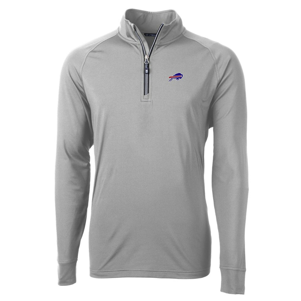 Buffalo Bills Cutter & Buck Big & Tall Adapt Eco DryTec Raglan Quarter-Zip Jacket | NFL Discount