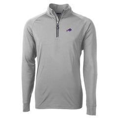 Buffalo Bills Cutter & Buck Big & Tall Adapt Eco DryTec Raglan Quarter-Zip Jacket | NFL Discount