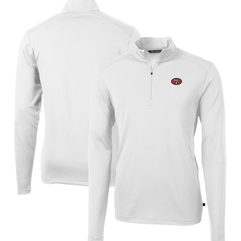 San Francisco 49ers Cutter & Buck Big & Tall Virtue Eco Pique Quarter-Zip Jacket | NFL New