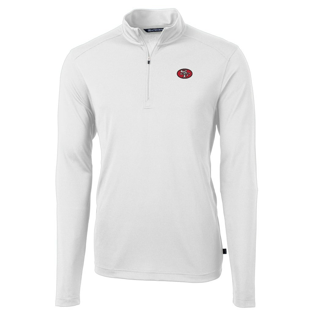 San Francisco 49ers Cutter & Buck Big & Tall Virtue Eco Pique Quarter-Zip Jacket | NFL New