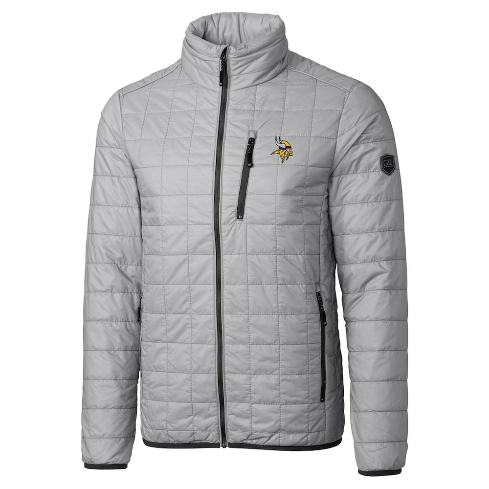 Minnesota Vikings Cutter & Buck Big & Tall Rainier PrimaLoft Eco Insulated Full-Zip Hoodie Puffer Jacket | NFL New