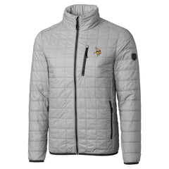Minnesota Vikings Cutter & Buck Big & Tall Rainier PrimaLoft Eco Insulated Full-Zip Hoodie Puffer Jacket | NFL New