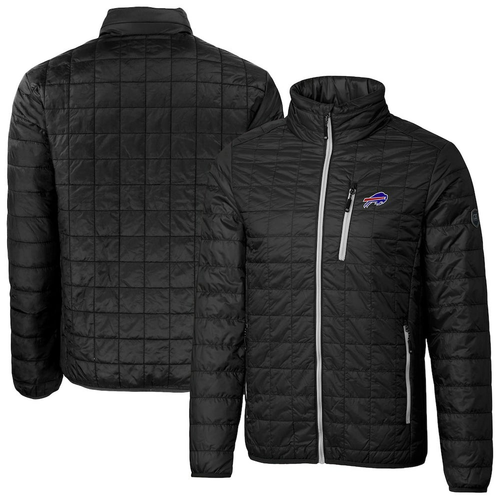 Buffalo Bills Cutter & Buck Big & Tall Rainier PrimaLoft Eco Insulated Full-Zip Hoodie Puffer Jacket | NFL Hot
