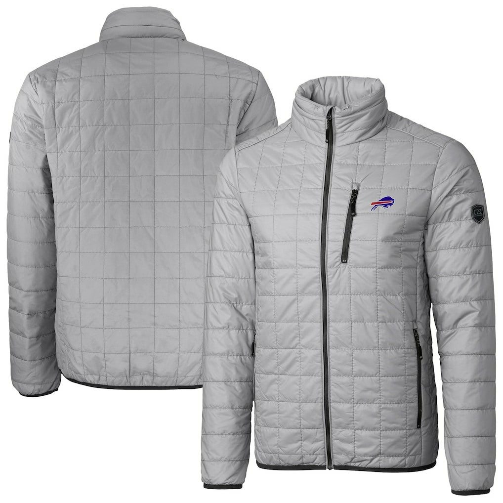 Buffalo Bills Cutter & Buck Big & Tall Rainier PrimaLoft Eco Insulated Full-Zip Hoodie Puffer Jacket | NFL US