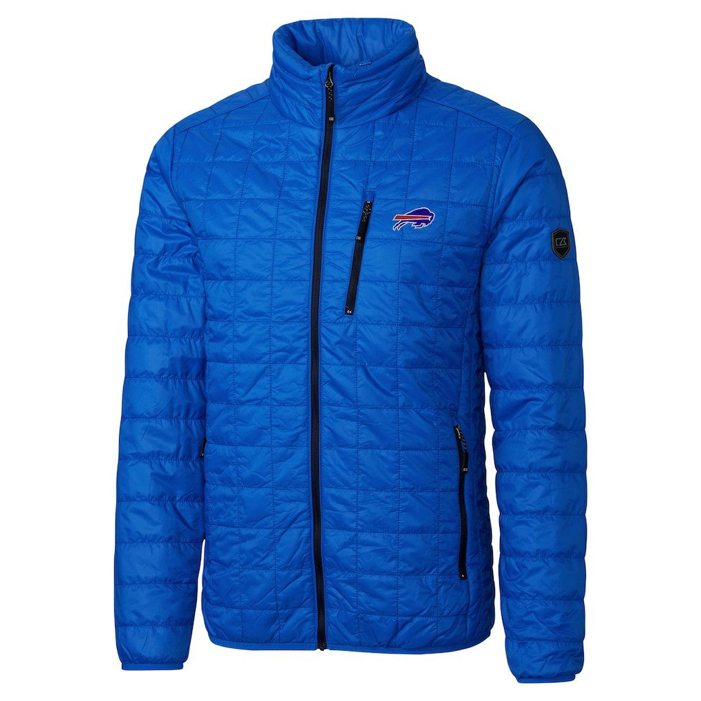 Buffalo Bills Cutter & Buck Big & Tall Rainier PrimaLoft Eco Insulated Full-Zip Hoodie Puffer Jacket | NFL Sale