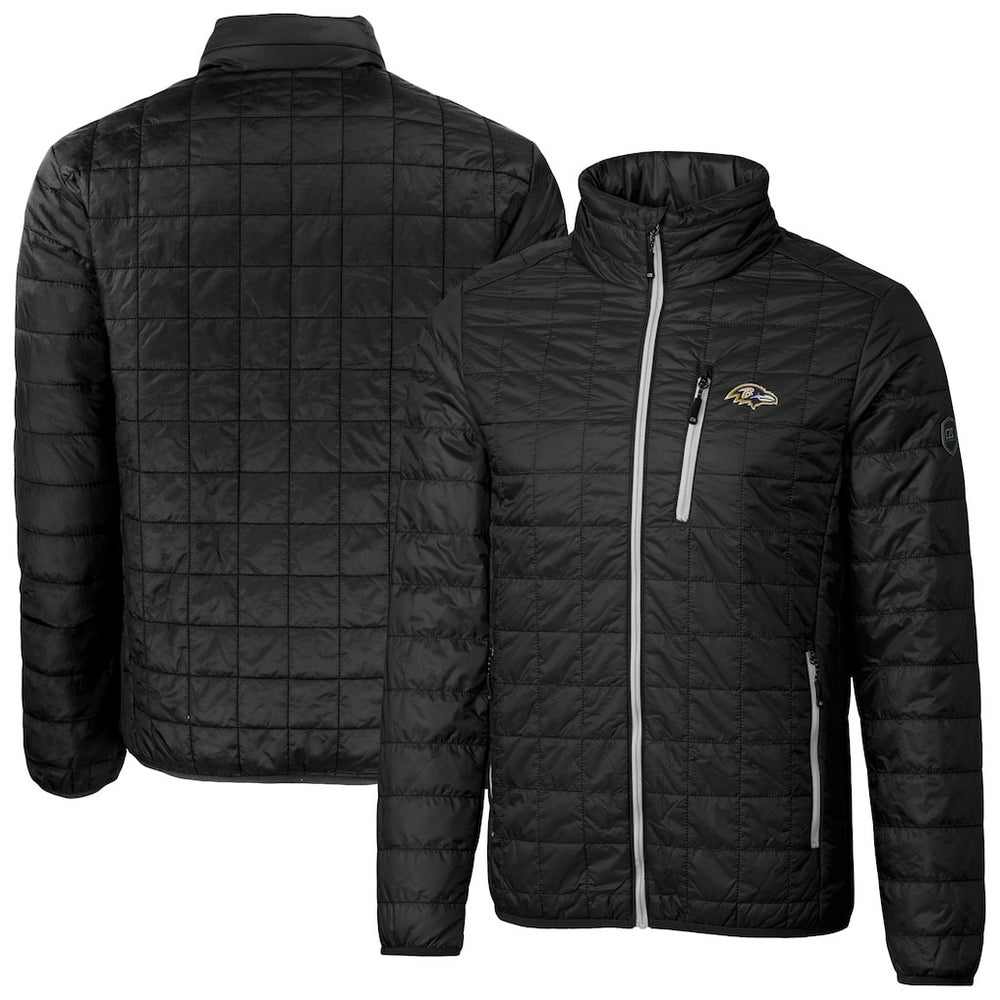Baltimore Ravens Cutter & Buck Big & Tall Rainier PrimaLoft Eco Insulated Full-Zip Hoodie Puffer Jacket | NFL Outlet