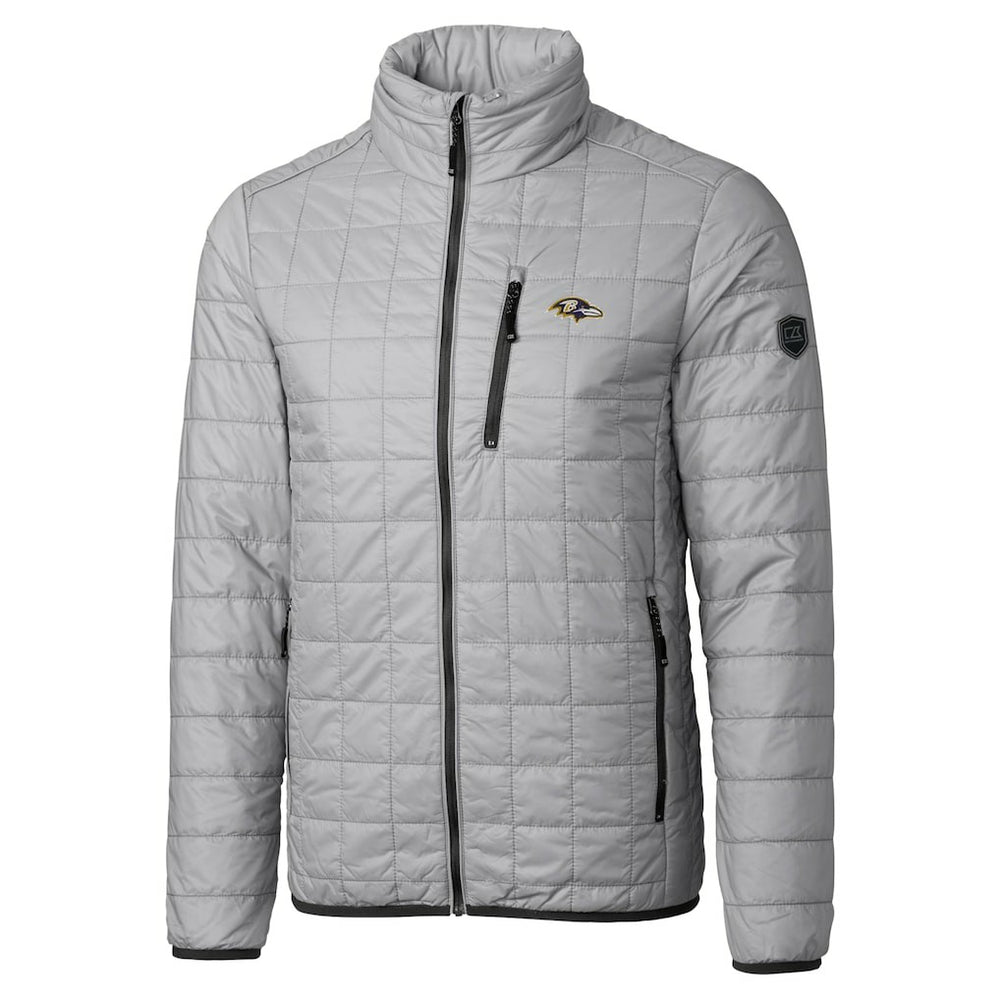 Baltimore Ravens Cutter & Buck Big & Tall Rainier PrimaLoft Eco Insulated Full-Zip Hoodie Puffer Jacket | NFL New