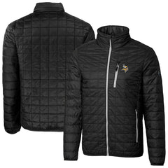 Minnesota Vikings Cutter & Buck Big & Tall Rainier PrimaLoft Eco Insulated Full-Zip Hoodie Puffer Jacket | NFL New