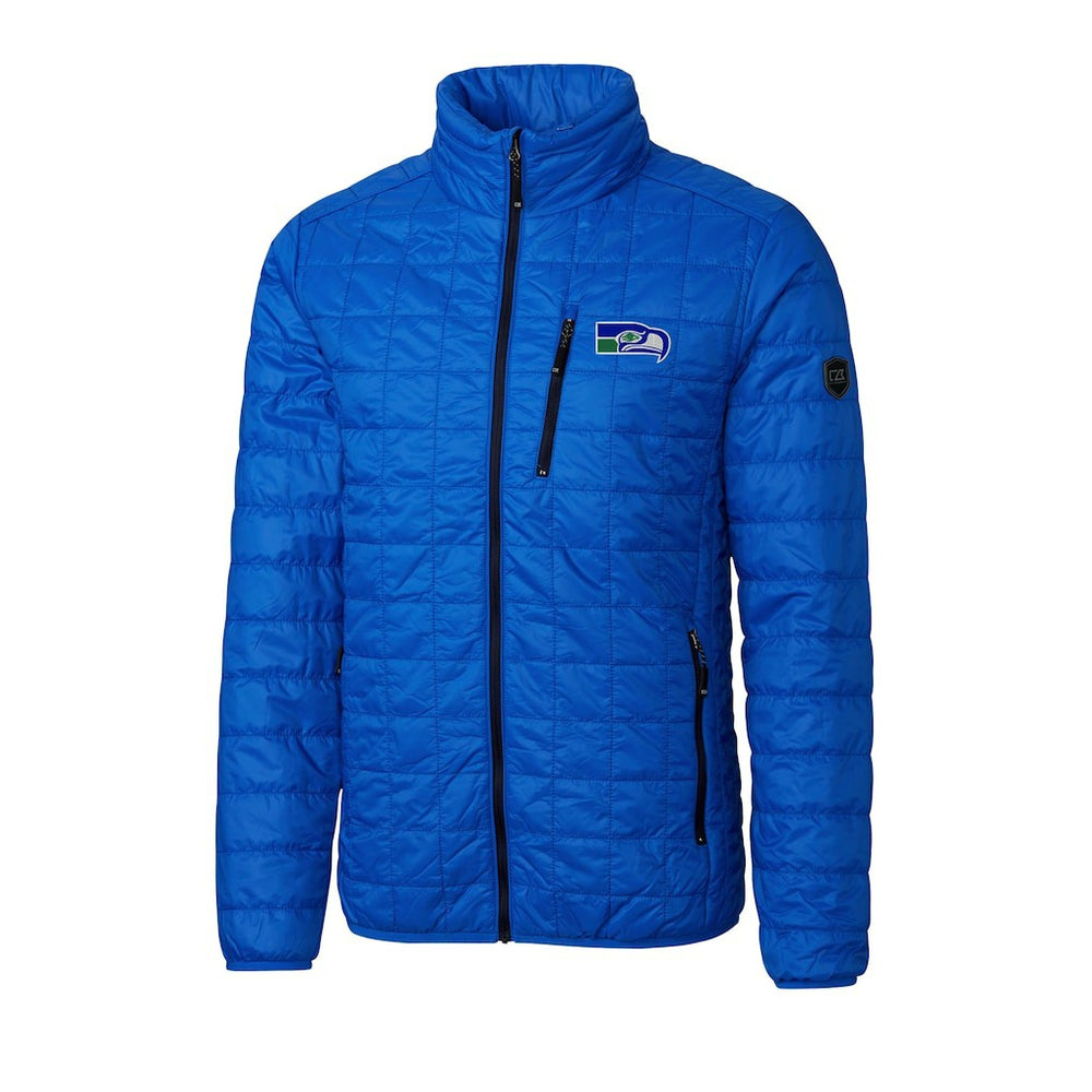 Seattle Seahawks Cutter & Buck Big & Tall Rainier PrimaLoft Eco Insulated Full-Zip Puffer Jacket | NFL New