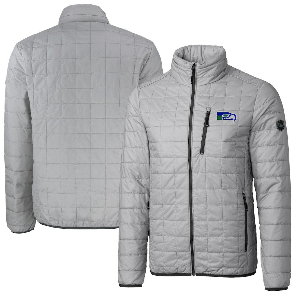 Seattle Seahawks Cutter & Buck Big & Tall Rainier PrimaLoft Eco Insulated Full-Zip Puffer Jacket | NFL Sale