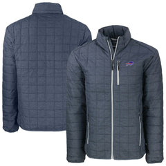 Buffalo Bills Cutter & Buck Big & Tall Rainier PrimaLoft Eco Insulated Full-Zip Hoodie Puffer Jacket | NFL Discount