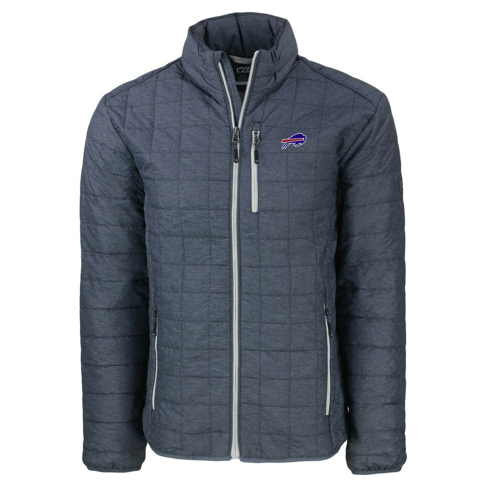 Buffalo Bills Cutter & Buck Big & Tall Rainier PrimaLoft Eco Insulated Full-Zip Hoodie Puffer Jacket | NFL Discount