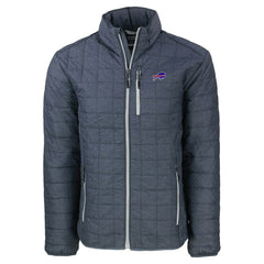 Buffalo Bills Cutter & Buck Big & Tall Rainier PrimaLoft Eco Insulated Full-Zip Hoodie Puffer Jacket | NFL Discount