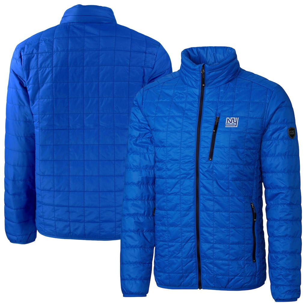 New York Giants Cutter & Buck Big & Tall Rainier PrimaLoft Eco Insulated Full-Zip Puffer Jacket | NFL Sale