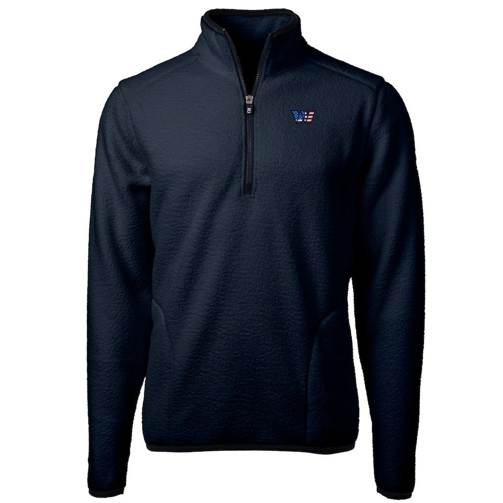 Washington Commanders Cutter & Buck Big & Tall Cascade Eco Fleece Quarter-Zip Jacket | NFL Discount