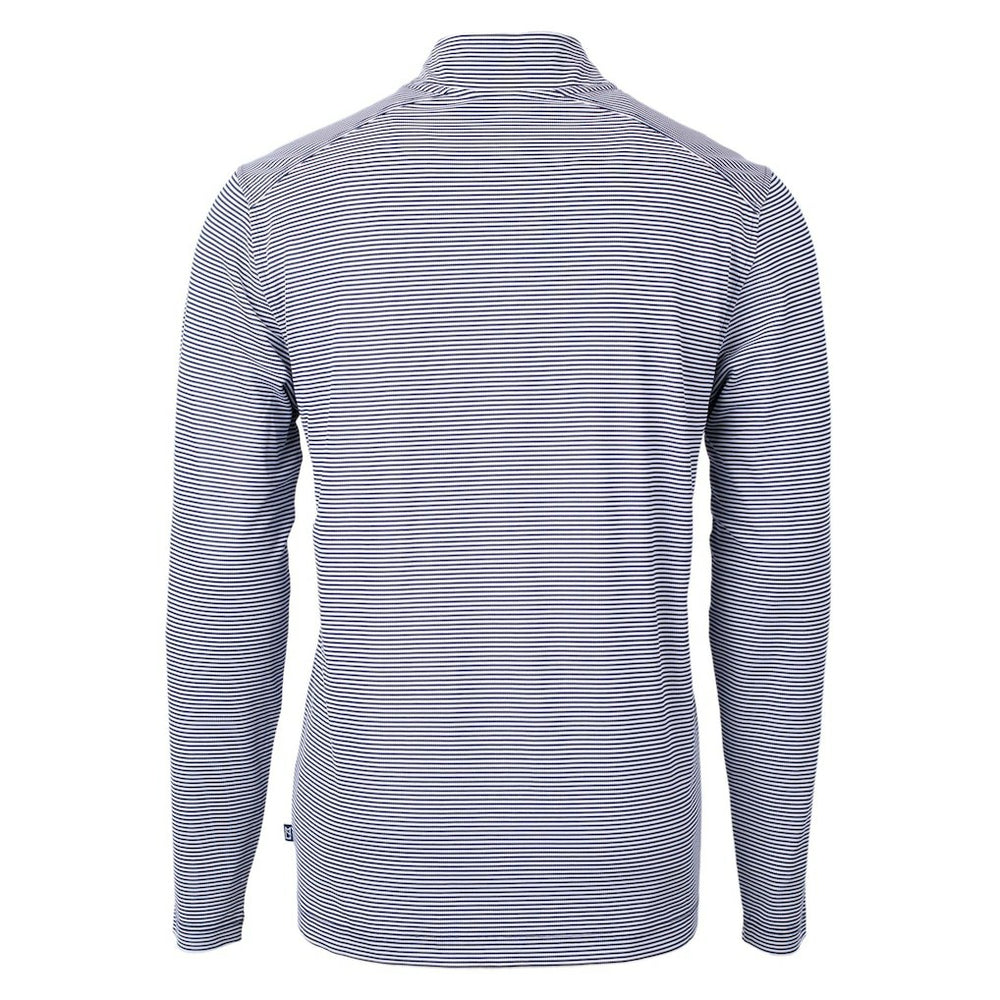 Chicago Bears Cutter & Buck Big & Tall Virtue Eco Pique Micro Stripe Tri-Blend Quarter-Zip Jacket | NFL Discount