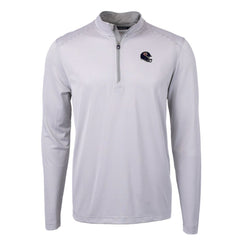 Chicago Bears Cutter & Buck Big & Tall Virtue Eco Pique Micro Stripe Tri-Blend Quarter-Zip Jacket | NFL Discount