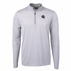 Denver Broncos Cutter & Buck Big & Tall Virtue Eco Pique Micro Stripe Tri-Blend Quarter-Zip Jacket | NFL Online