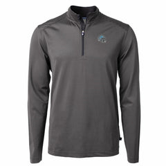 Detroit Lions Cutter & Buck Big & Tall Virtue Eco Pique Micro Stripe Tri-Blend Quarter-Zip Jacket | NFL Online
