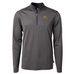 Green Bay Packers Cutter & Buck Big & Tall Virtue Eco Pique Micro Stripe Tri-Blend Quarter-Zip Jacket | NFL New