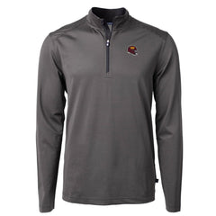 Washington Commanders Cutter & Buck Big & Tall Virtue Eco Pique Micro Stripe Tri-Blend Quarter-Zip Jacket | NFL New