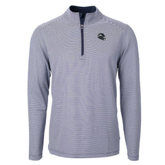 Seattle Seahawks Cutter & Buck Big & Tall Virtue Eco Pique Micro Stripe Tri-Blend Quarter-Zip Jacket | NFL Hot