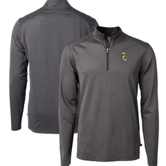 Green Bay Packers Cutter & Buck Big & Tall Virtue Eco Pique Micro Stripe Tri-Blend Quarter-Zip Jacket | NFL New