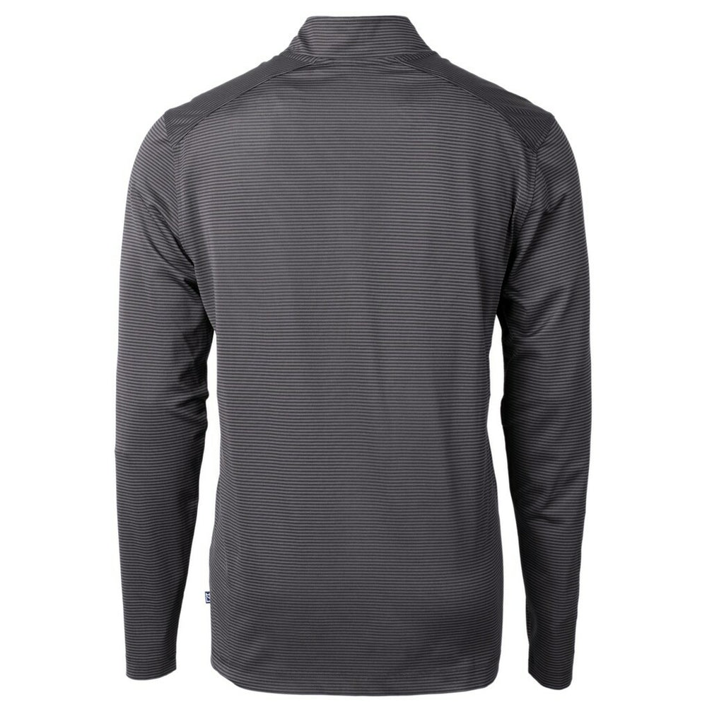 Minnesota Vikings Cutter & Buck Big & Tall Virtue Eco Pique Micro Stripe Tri-Blend Quarter-Zip Jacket | NFL On sale