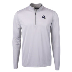 Minnesota Vikings Cutter & Buck Big & Tall Virtue Eco Pique Micro Stripe Tri-Blend Quarter-Zip Jacket | NFL New