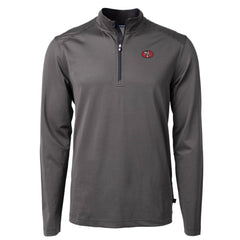 San Francisco 49ers Cutter & Buck Big & Tall Virtue Eco Pique Micro Stripe Tri-Blend Quarter-Zip Jacket | NFL Sale