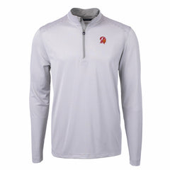 Tampa Bay Buccaneers Cutter & Buck Big & Tall Virtue Eco Pique Micro Stripe Tri-Blend Quarter-Zip Jacket | NFL Discount