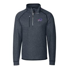 Buffalo Bills Cutter & Buck Big & Tall Mainsail Sweater-Knit Half-Zip Jacket | NFL Sale