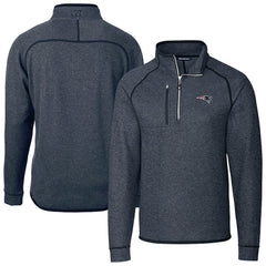 New England Patriots Cutter & Buck Big & Tall Mainsail Sweater-Knit Half-Zip Jacket | NFL New
