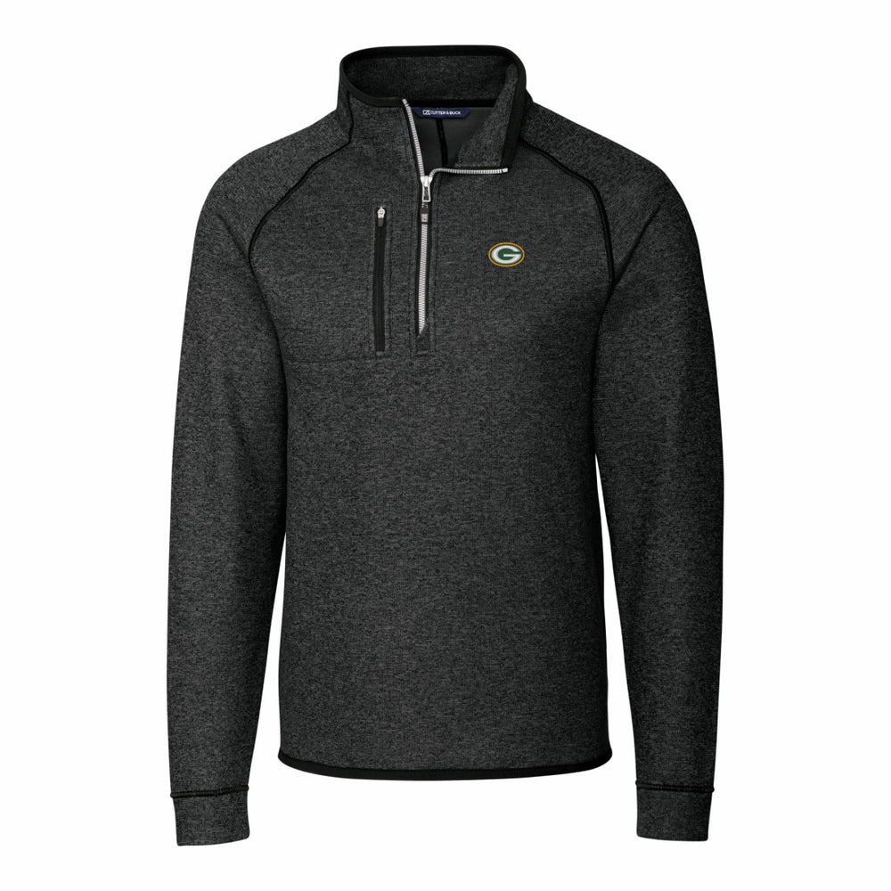 Green Bay Packers Cutter & Buck Big & Tall Mainsail Sweater-Knit Half-Zip Jacket | NFL Sale