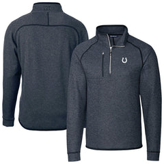 Indianapolis Colts Cutter & Buck Big & Tall Mainsail Sweater-Knit Half-Zip Jacket | NFL Discount