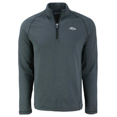 Baltimore Ravens Cutter & Buck Peshastin Eco Fleece Tri-Blend Raglan Recycled Quarter-Zip Jacket | NFL On sale