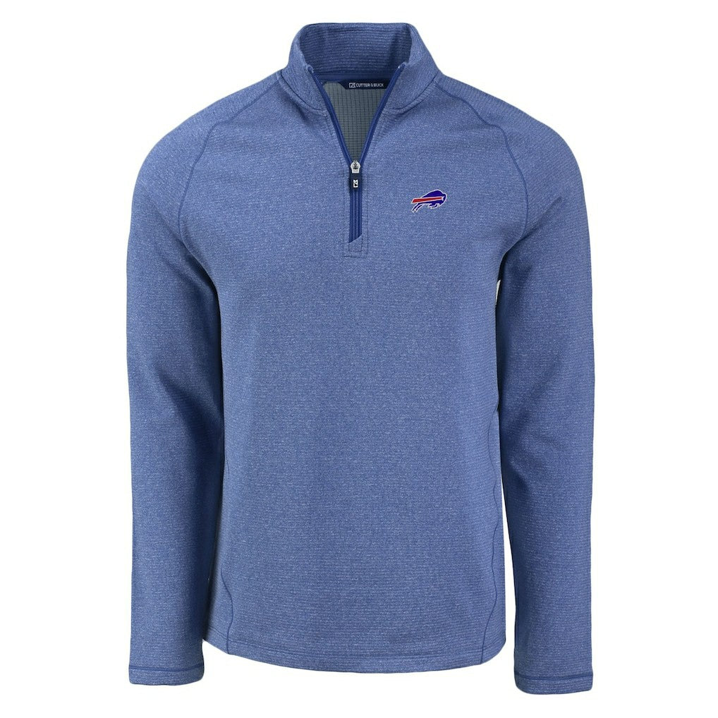 Buffalo Bills Cutter & Buck Peshastin Eco Fleece Tri-Blend Raglan Recycled Quarter-Zip Jacket | NFL US