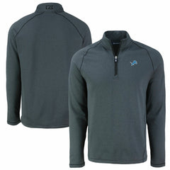 Detroit Lions Cutter & Buck Peshastin Eco Fleece Tri-Blend Raglan Recycled Quarter-Zip Jacket | NFL Discount