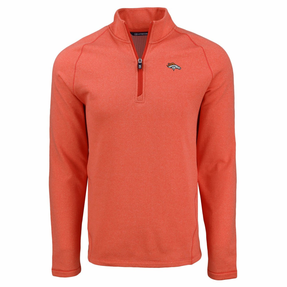 Denver Broncos Cutter & Buck Peshastin Eco Fleece Tri-Blend Raglan Recycled Quarter-Zip Jacket | NFL Outlet