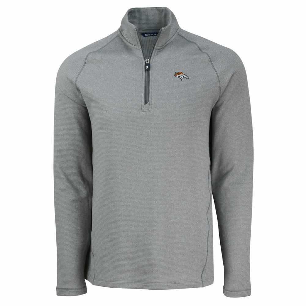 Denver Broncos Cutter & Buck Peshastin Eco Fleece Tri-Blend Raglan Recycled Quarter-Zip Jacket | NFL US