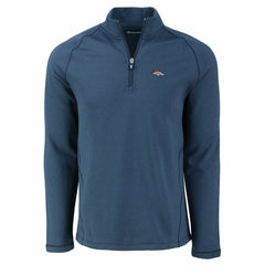 Denver Broncos Cutter & Buck Peshastin Eco Fleece Tri-Blend Raglan Recycled Quarter-Zip Jacket | NFL Hot