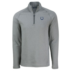 Indianapolis Colts Cutter & Buck Peshastin Eco Fleece Tri-Blend Raglan Recycled Quarter-Zip Jacket | NFL On sale