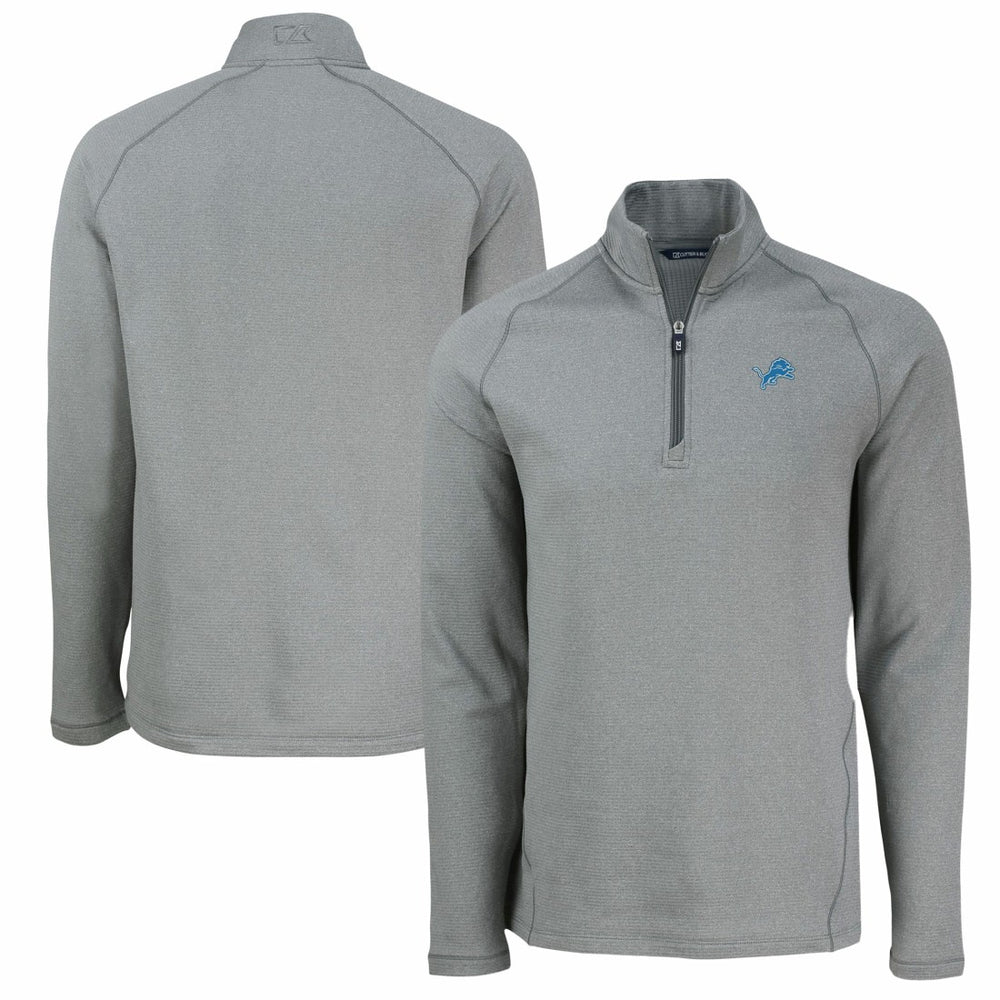 Detroit Lions Cutter & Buck Peshastin Eco Fleece Tri-Blend Raglan Recycled Quarter-Zip Jacket | NFL Outlet