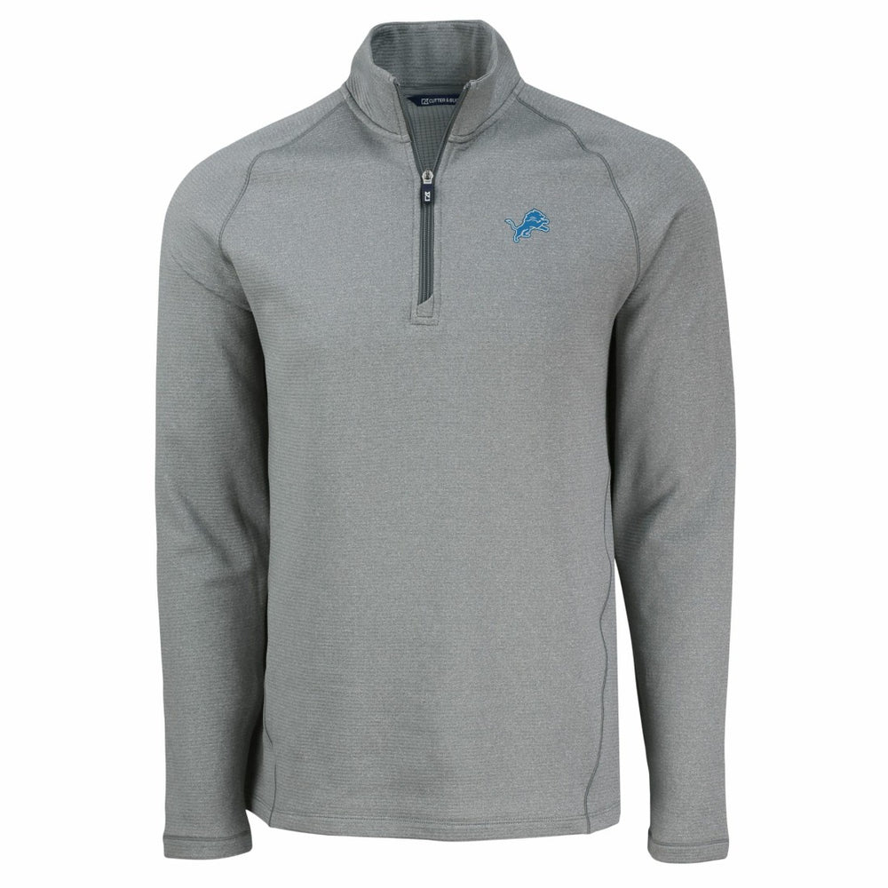 Detroit Lions Cutter & Buck Peshastin Eco Fleece Tri-Blend Raglan Recycled Quarter-Zip Jacket | NFL Outlet
