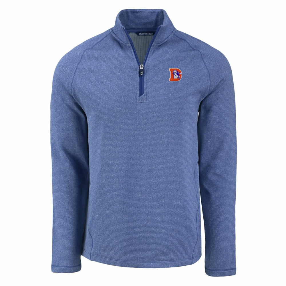 Denver Broncos Cutter & Buck Peshastin Eco Fleece Tri-Blend Raglan Recycled Quarter-Zip Jacket | NFL New