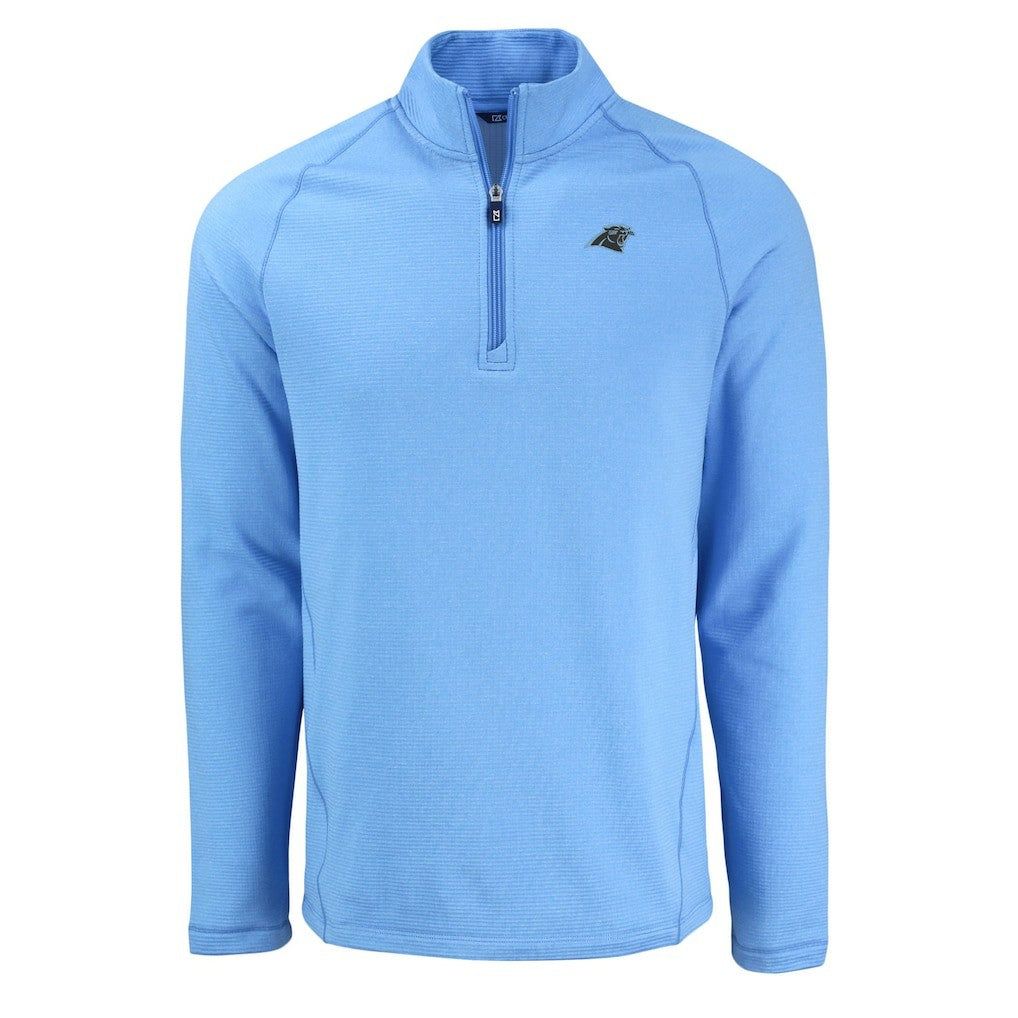 Carolina Panthers Cutter & Buck Peshastin Eco Fleece Tri-Blend Raglan Recycled Quarter-Zip Jacket | NFL Discount