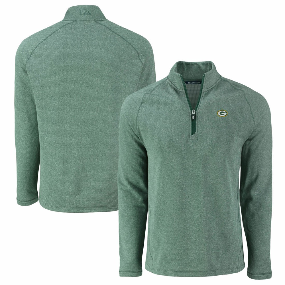 Green Bay Packers Cutter & Buck Peshastin Eco Fleece Tri-Blend Raglan Recycled Quarter-Zip Jacket | NFL US