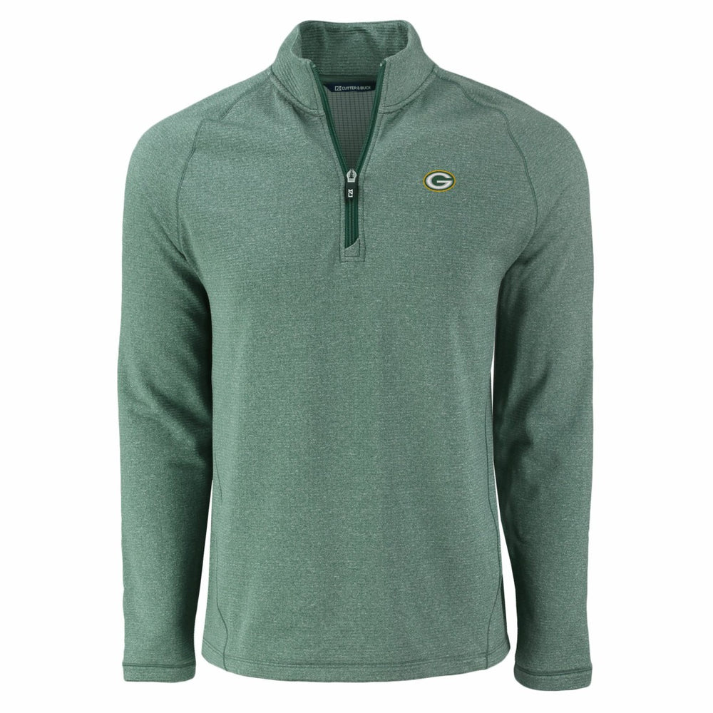 Green Bay Packers Cutter & Buck Peshastin Eco Fleece Tri-Blend Raglan Recycled Quarter-Zip Jacket | NFL US