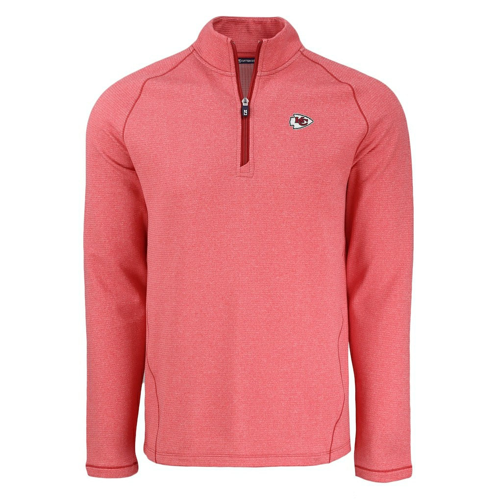 Kansas City Chiefs Cutter & Buck Peshastin Eco Fleece Tri-Blend Raglan Recycled Quarter-Zip Jacket | NFL Near me